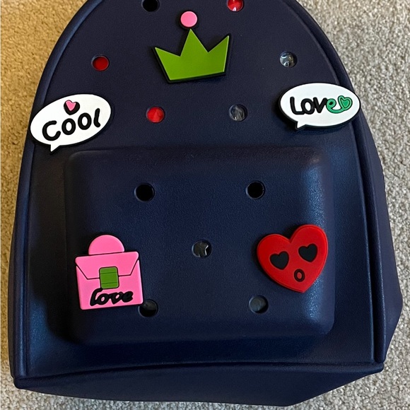 641-PRTT  New Silicone Backpack With Charms Lightweight Waterproof (Deep Blue) - Picture 10 of 15